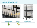 Bird Cage Budgie Cage 2 In 1 Large Aviary with Wheels Removable Trays for Finch Canaries Cockatiels T3398P376237