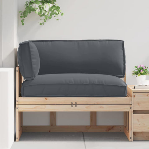 Pallet Cushion Set 3 pcs Anthracite 120 x 80 x 12 cm 3329089
