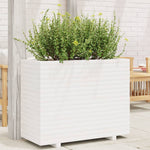 ZNTS Garden Planter White 90x40x72 cm Solid Wood Pine 3282635