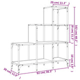 Bookcase Black 92x30x102 cm Engineered Wood and Metal 845436