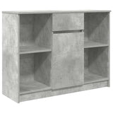 Sideboard with Drawer Concrete Grey 101x35x76 cm Engineered Wood 861565