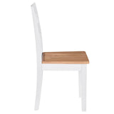 Dining Chairs 4 pcs White Solid Rubber Wood 245369