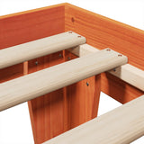 Bed Frame without Mattress Wax Brown 90x200 cm Solid Wood Pine 855366