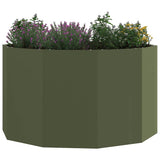 Planter Olive Green 90 x 90 x 50 cm Steel 883755