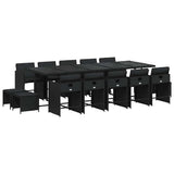 Garden Dining Set Black 3211171