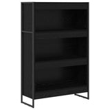 Book Cabinet Black Oak 80 x 30 x 121 cm Engineered Wood 886414