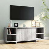 TV Cabinet Grey Sonoma 130x35x50 cm Engineered Wood 813054