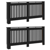 Radiator Cover 2 pcs Black 172 x 19 x 81.5cm Engineered Wood 3403235