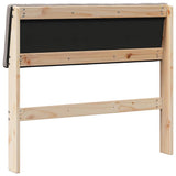 Upholstered Headboard Taupe 90 cm Solid Pine Wood 879252