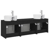 Bathroom Cabinet Set 3 pcs Black 49.5 x 44.5 x 65 cm 3405668