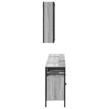 3 Piece Bathroom Cabinet Set Grey Sonoma Engineered Wood 3214728