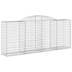 Arched Gabion Baskets 5 pcs 300x50x120/140 cm Galvanised Iron 3146722