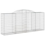 Arched Gabion Baskets 2 pcs 300x50x120/140 cm Galvanised Iron 3146719