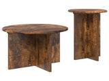 Side Table Set with Storage 2 pcs Smoked Oak Engineered Wood 8001033