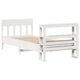 Bed Frame without Mattress White 75x190 cm Small Single Solid Wood Pine 3306289