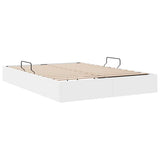 Storage Bed with Storage Pure White 137 x 190 cm Faux leather 3369973