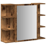 Bathroom Mirror Cabinet Old Wood 80x20.5x64 cm Engineered Wood 856036