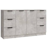 Sideboards 3 pcs Concrete Grey Engineered Wood 3115839
