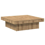 Coffee Table Artisan Oak 90x90x28 cm Engineered Wood 856555