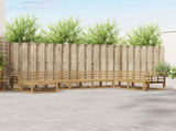 Outdoor Sofa Set 8 pcs White Solid Acacia Wood 3386873