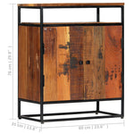 Side Cabinet 60x35x76 cm Solid Reclaimed Wood and Steel 282727