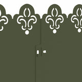 Lawn Edgings 10 pcs Olive Green 103 x 0.05 x 22 cm Steel 874753
