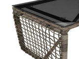 Outdoor Table Grey and Black 80 x 40 x 40 cm 42025183