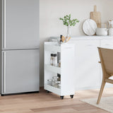 Cabinet with Wheels White 60x22x79 cm Engineered Wood 840415