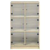 Highboard with Doors Sonoma Oak 68x37x109 cm Engineered Wood 3295852