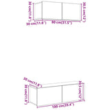 2 Piece TV Cabinet Set Wall-mounted Artisan Oak Engineered Wood 3329006