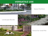Garden Decorative Fence 4 Panels 44in x 12ft Metal Wire Landscape Border Edging T3398P315396