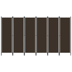 ZNTS 6-Panel Room Divider Brown 300x180 cm 320728