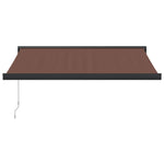 ZNTS Manual Retractable Awning Brown 350x250 cm 3215724