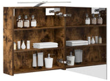 Bathroom Mirror Cabinet with Shelf Smoked Oak 50 x 14.5 x 70 cm 889051
