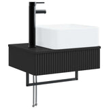 Bathroom Furniture Set 3 pcs Black Engineered Wood 3405598