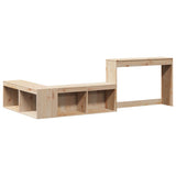 Bedside Cabinet with Desk 232x122x75 cm Solid Wood Pine 855750