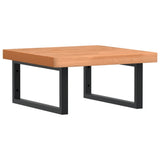 Basin Shelf Wall Mounted Steel and Solid Wood Beech 3302429