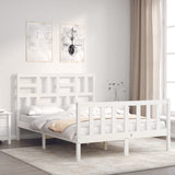 Bed Frame without Mattress White 120x200 cm Solid Wood Pine 3193072