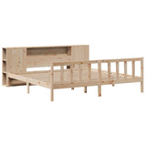 Bookcase Bed without Mattress 200x200 cm Solid Wood Pine 3321665