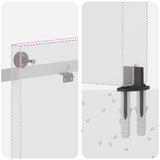 Sliding Door Hardware Kit 200 cm Steel White 42055684