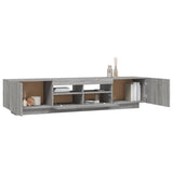 2 Piece TV Cabinet Set with LED Lights Grey Sonoma Engineered Wood 3120168