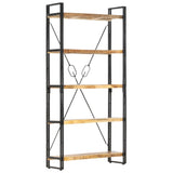 5-Tier Bookcase 90x30x180 cm Solid Mango Wood 286581