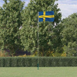 Sweden Flag and Pole 5.55 m Aluminium 3147142