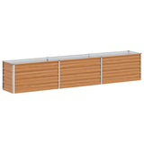 Garden Raised Bed Light Brown 240 x 40 x 45 cm Galvanised Steel 42017329