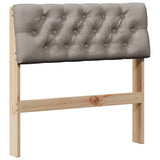Upholstered Headboard Taupe 80 cm Solid Pine Wood 879202