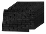 Wallpaper Set of 20 Black PE Foam 70 x 77 cm Pattern 150725