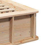 Bed Frame Brown 90 x 200 cm Solid Pine Wood 3385733