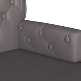 Bench Grey 119.5 x 64.5 x 75 cm Faux Leather 42019297