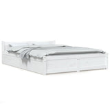 Bed Frame without Mattress with Drawers White 160x200 cm 3103570