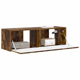 TV Wall Cabinet Smoked Oak 98 x 31 x 29.5 cm Engineered Wood 892239